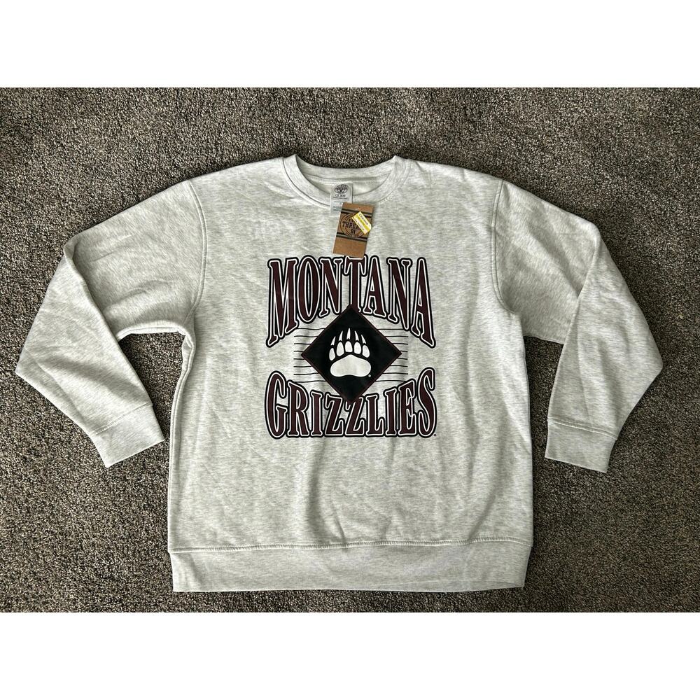 Montana Grizzlies XL Gray Crewneck Rivalry Threads Sweatshirt (NWT)